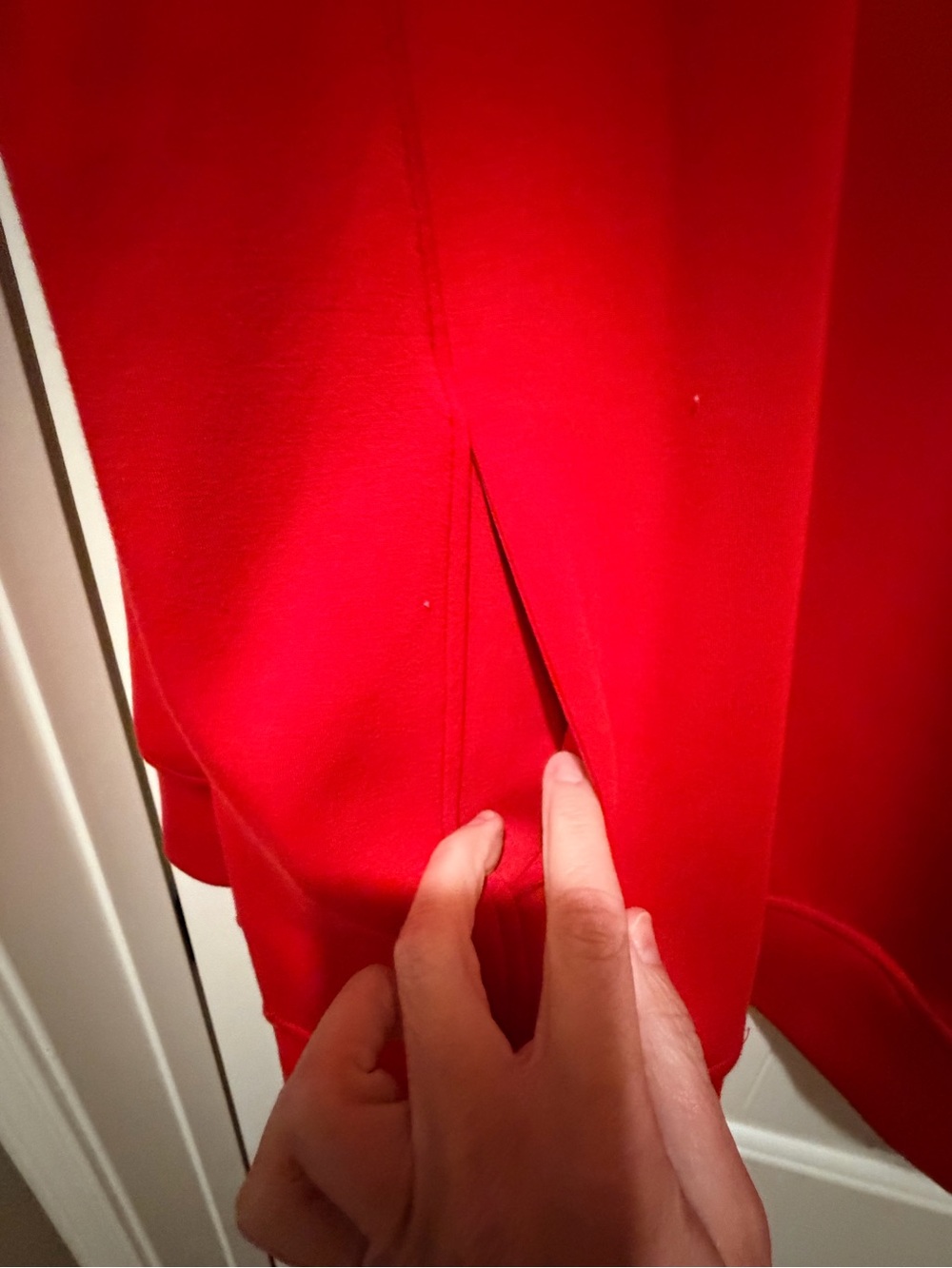 Red Ruffled Half-Zip Pullover - Picture 2 of 7